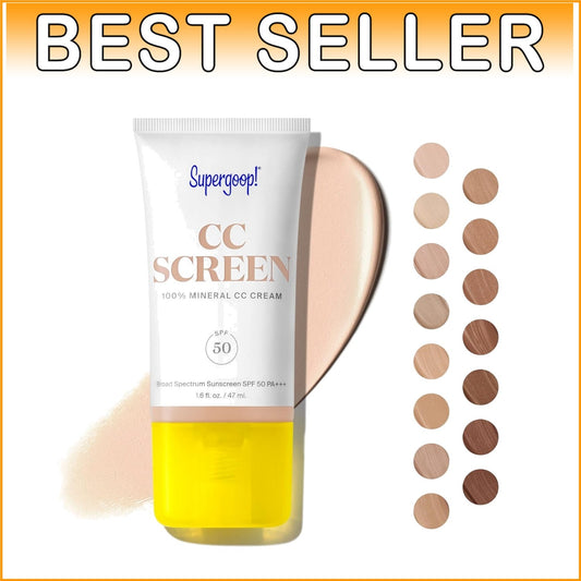100% Mineral SPF 50 PA++++ CC Cream - Nourishing Tinted Moisturizer & Foundation