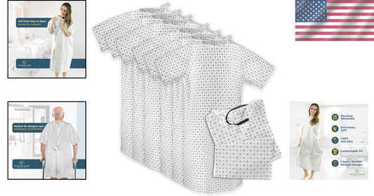 Fashionable Hospital Gowns with Back Tie - Ideal for Labor, Maternity & More