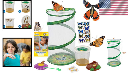 Metamorphosis Magic: 5 Caterpillars & Mini Habitat - Perfect Family Project