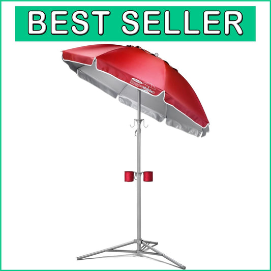 Adjustable Sun Shade Umbrella with Tilt Feature - Portable for Easy Outdoor Use