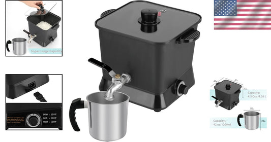 Candle Making Kit: 4.5 Qt Electric Wax Melter & Pouring Pot for Mass Production