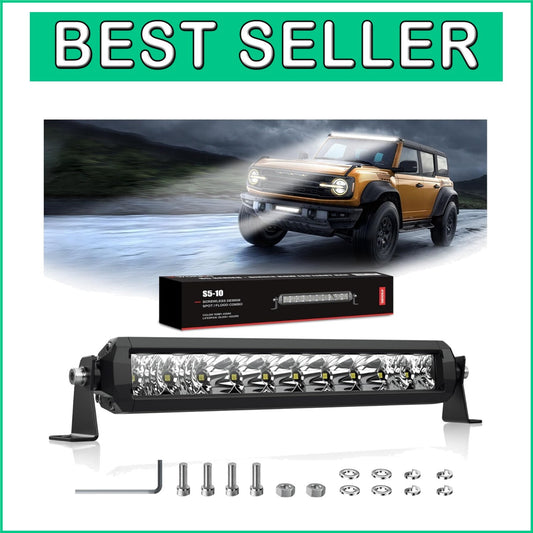 Durable 12 Inch LED Light Bar - 50W Spot Flood Combo for Off-Road Adventures