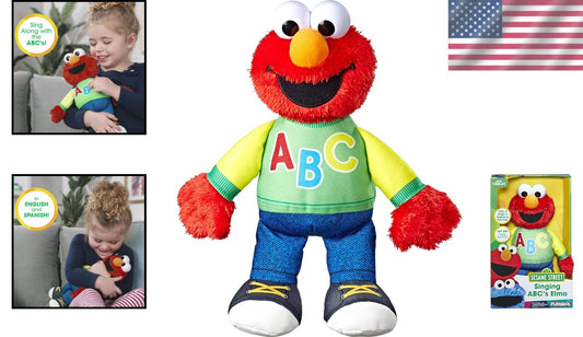 Cuddly Playskool Elmo Toy: Sings ABCs in English & Spanish - Fun Learning