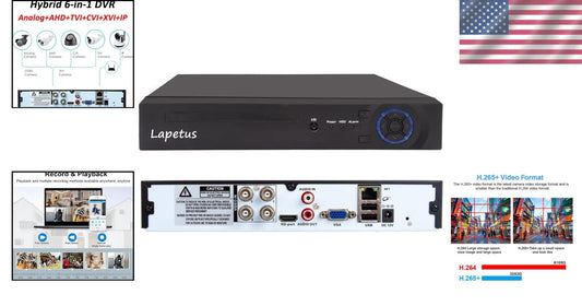 4-Channel 1080N Hybrid DVR - Versatile HD Security System with Motion Detection