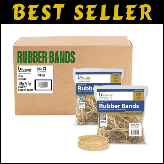 Versatile 10 lb Rubber Bands - 40 Bags of Natural Crepe, Perfect for Packaging