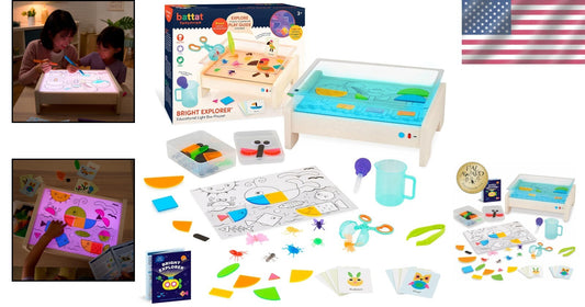 Bright Explorer Light-Up Board – Interactive 79-Piece Geometry & Sensory Set
