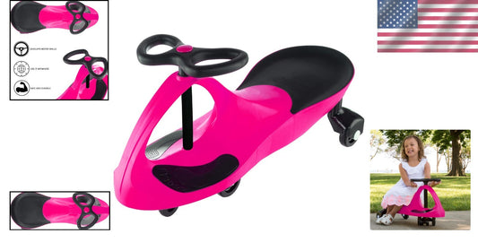 Lil' Rider Pink Wiggle Car – Safe, Battery-Free Ride-On for Toddlers