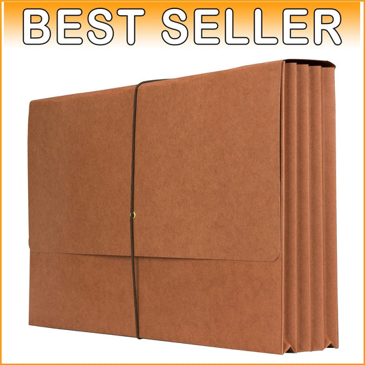 Eco-Friendly 50 Pack of Red Rope Expandable File Folders for Legal Size Files