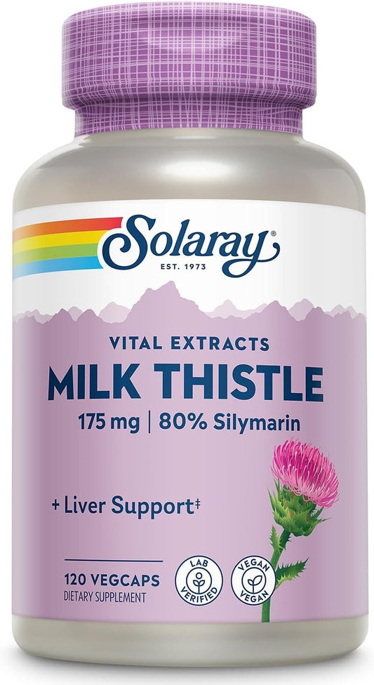 Vegan Milk Thistle 175mg Extract - Non-GMO Liver Health Support in 120 VegCaps