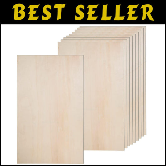 12 Plywood Sheets - 20x12 Inch Craft Boards for Laser Cutting & Wood Burning