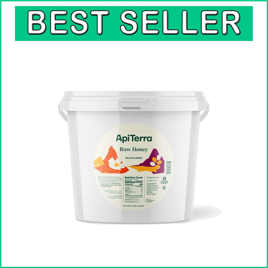 Natural Unfiltered 16 lbs Wildflower Honey - Creamy Texture & Mild Flavor