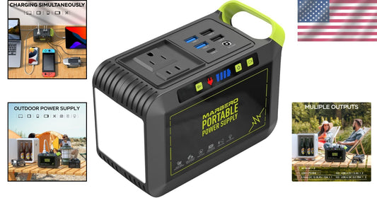 Lightweight Portable Power Station with Multi-Output Ports - Ideal for Travel