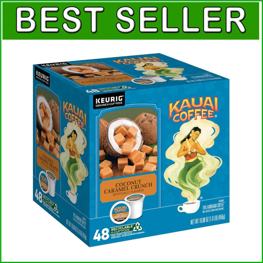 48 Count Premium K-Cup Pods Coconut Caramel Crunch - Tropical Coffee Delight