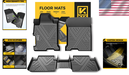 Durable Black TPE Floor Liners for Honda Accord 2013-2017 – Easy Clean & Install