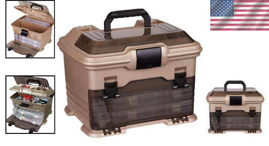 Gold/Black Portable Fishing Tackle Multiloader with Tuff Tainers & Compartments