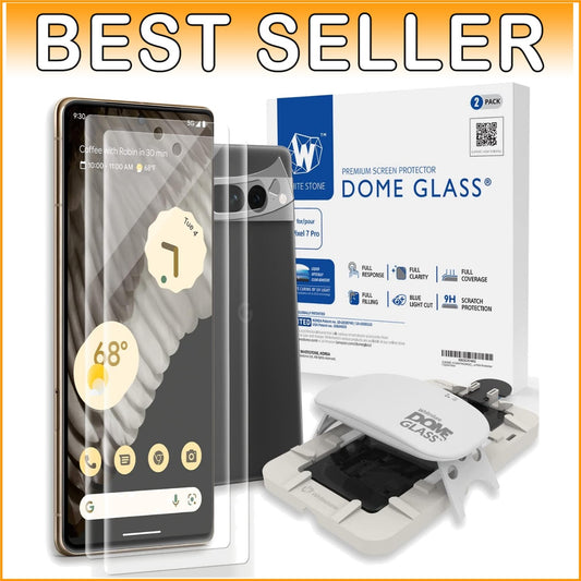 2-Pack Whitestone Screen Protector & Camera Shield with UV Lamp for Pixel 7 Pro