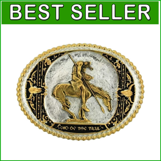 Elegantly Crafted End Of The Trail Belt Buckle for Men - One Size Fits Most