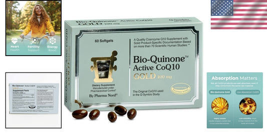 Clinically Tested CoQ10 Softgels 100mg - Energy Boosting & Heart Health Formula