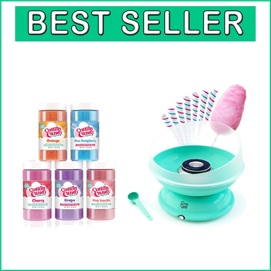 Easy-Clean Cotton Candy Maker with Floss Sugar Kit - Celebrate with Flavor!