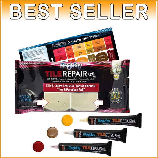 Compact Ceramic Tile Repair Kit with Multiple Color Blends - Easy Application