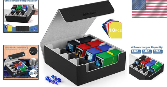 Waterproof Card Deck Case for TCG, MTG with Magnetic Closure, Large Capacity