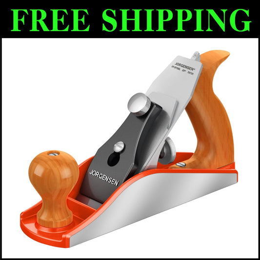 Durable 10-Inch Wood Planer with Adjustable Cutting Depth & Beechwood Handle