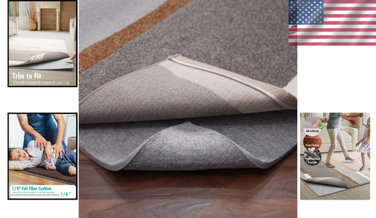 Premium 9x12 Feet Non-Skid Felt Padding - Carpet Protection for Hardwood Floors