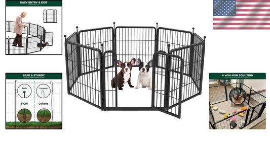 All-Life-Stage 24-inch Dog Playpen with Auto Lock – Secure and Adjustable Design
