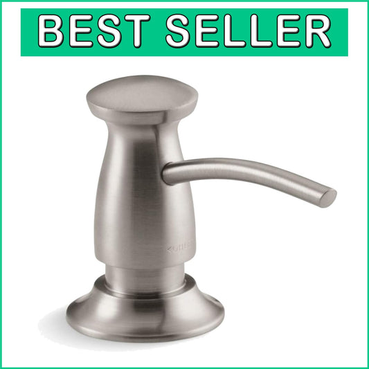 Cylindrical Stainless Steel Soap Dispenser - Easy Installation for 2" Surfaces