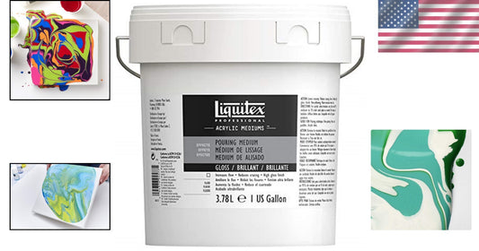 Fast-Drying Acrylic Pouring Medium - 128 Fl Oz High-Quality Craft Solution