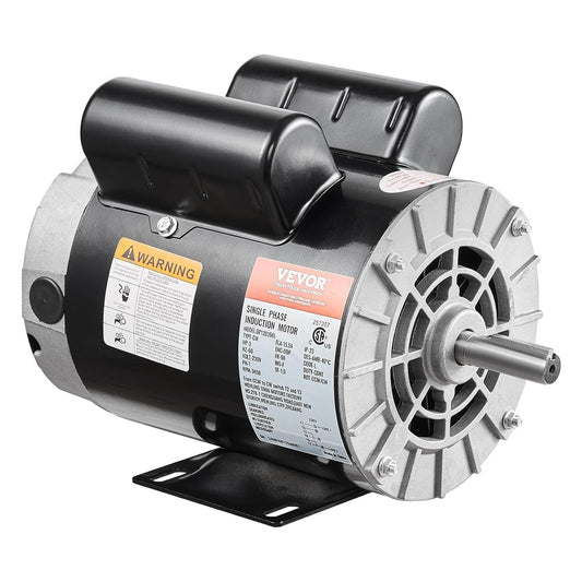High Efficiency 3HP Compressor Motor - 3450 RPM with Keyed Shaft for Air Tools