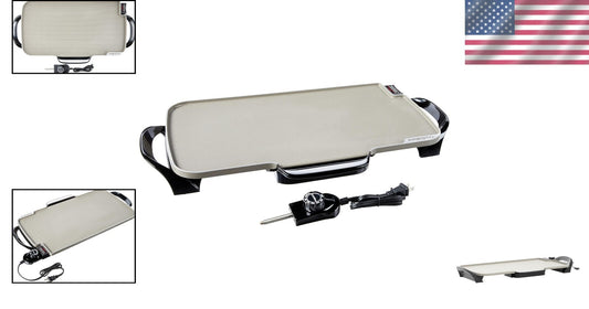 Extra-Large Electric Griddle, Removable Handles, Easy Clean & Compact Design