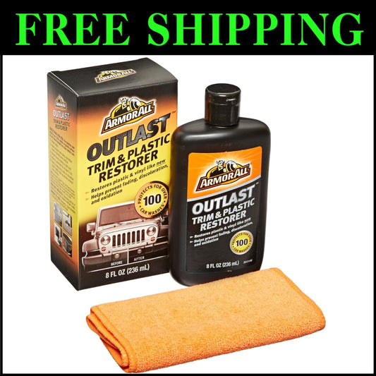 Outlast 8 Oz Trim Restorer - Liquid Cleaner for Cars & Motorcycles, Pack of 6