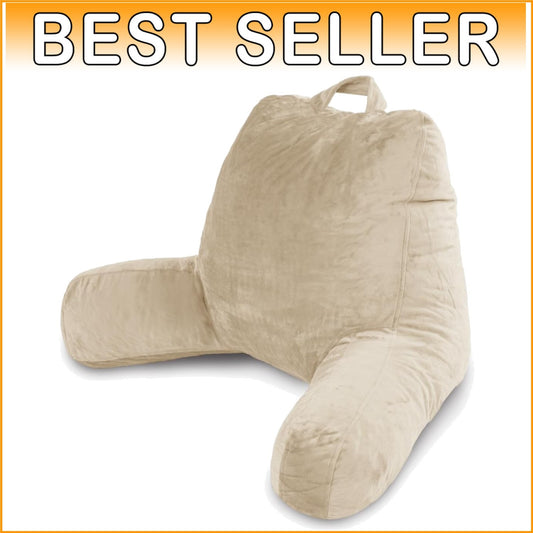 Customizable Reading Pillow with Arms - Soft Memory Foam Backrest for Comfort