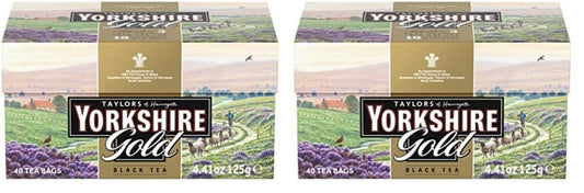 Yorkshire Gold Premium Black Tea Bags - 40 Count Pack of 10 for an Elegant Brew