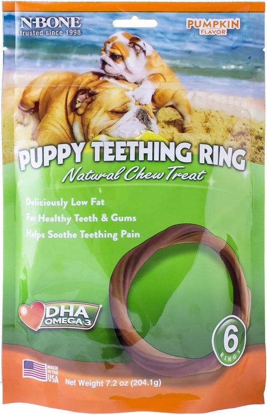 Effective Pumpkin Teething Rings for Puppies - 24 Pack with Dental Benefits