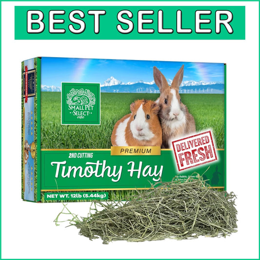 Fresh, Hand-Selected Timothy Hay for Small Pets - 12 LB, Ideal for Dental Health