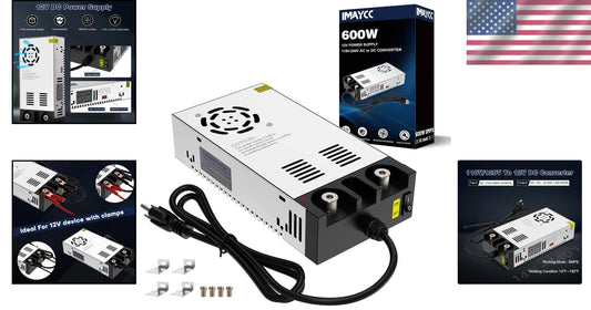 Efficient 600W 12V AC to DC Converter - Short Circuit & Overload Protection