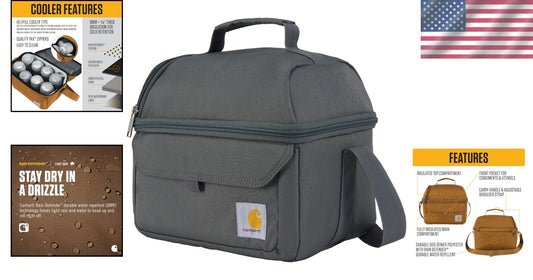 12-Can Insulated Lunch Bag with Two Compartments for On-the-Go Freshness