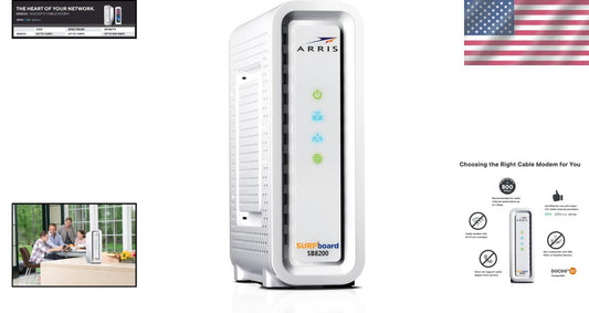 Efficient DOCSIS 3.1 Cable Modem with Live Support - Compatible with Major ISPs