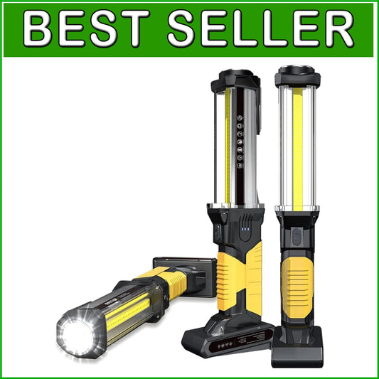 Bright & Durable Work Lights 2-Pack - Rechargeable 1500 Lumens for Outdoor Use