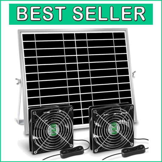 Weatherproof Solar Powered Wall Mount Fan - Provides Ultimate Airflow Solution