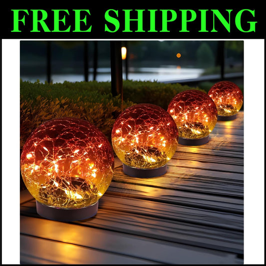 Elegant Solar-Powered Globe Lights - Waterproof and Remote-Controlled for Patios