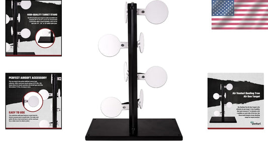 Dueling Tree Airgun Target with 8 Metal Paddles for Enhanced Shooting Practice