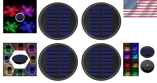 4 Pack Waterproof Solar Lantern Tops with Color Changing Modes for Gardens