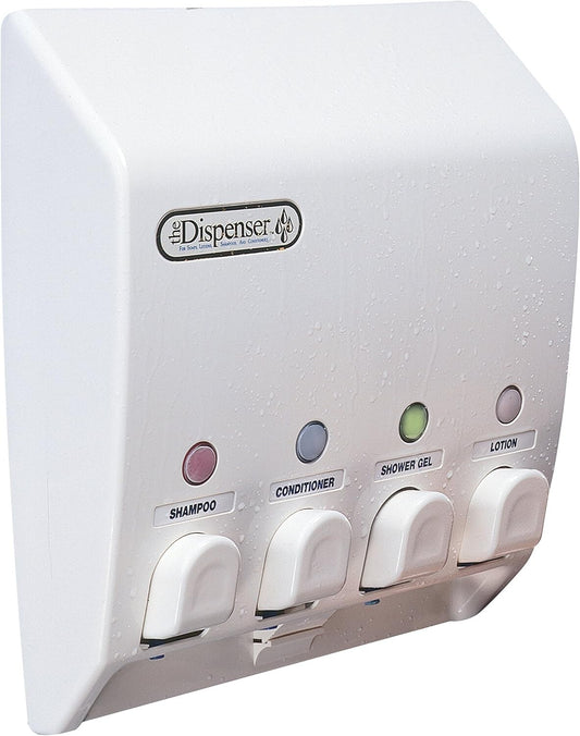 4 x 14.5 fl. oz. Classic Wall-Mounted Shower Dispenser - Declutter Your Bath