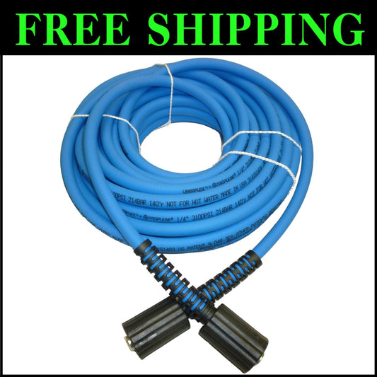 Lightweight UBERFLEX 3,100 PSI Pressure Washer Hose - Kink-Resistant 50' Length