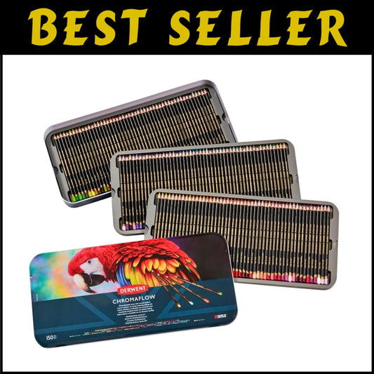 Vibrant Chromaflow Colored Pencils Set of 150 - Perfect for Artists & Crafters