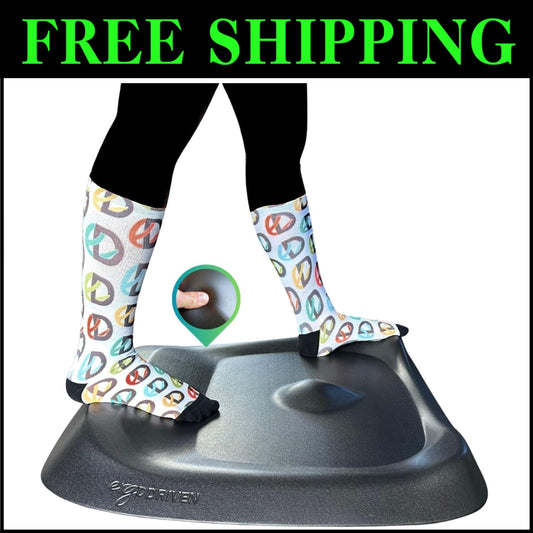 Topo Comfort Mat: The Original Not-Flat Anti-Fatigue Desk Mat in Obsidian Black