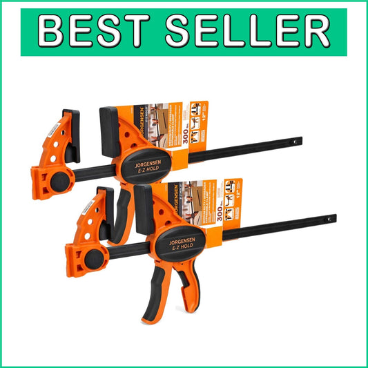 Expandable 2-Pack 12-Inch Ratchet Clamps – One-Handed Operation for Efficiency